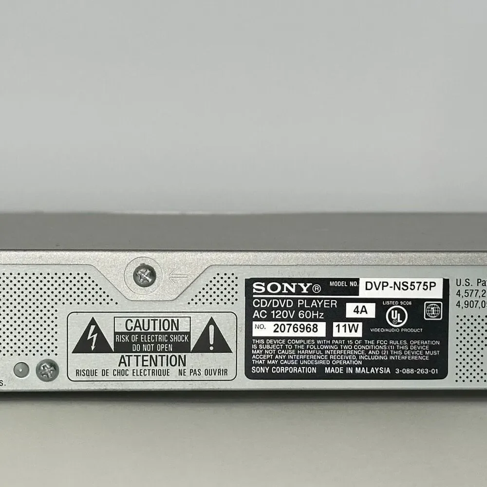 Sony DVD Player Silver DVP-NS575P/S Progressive Scan Tested/Works